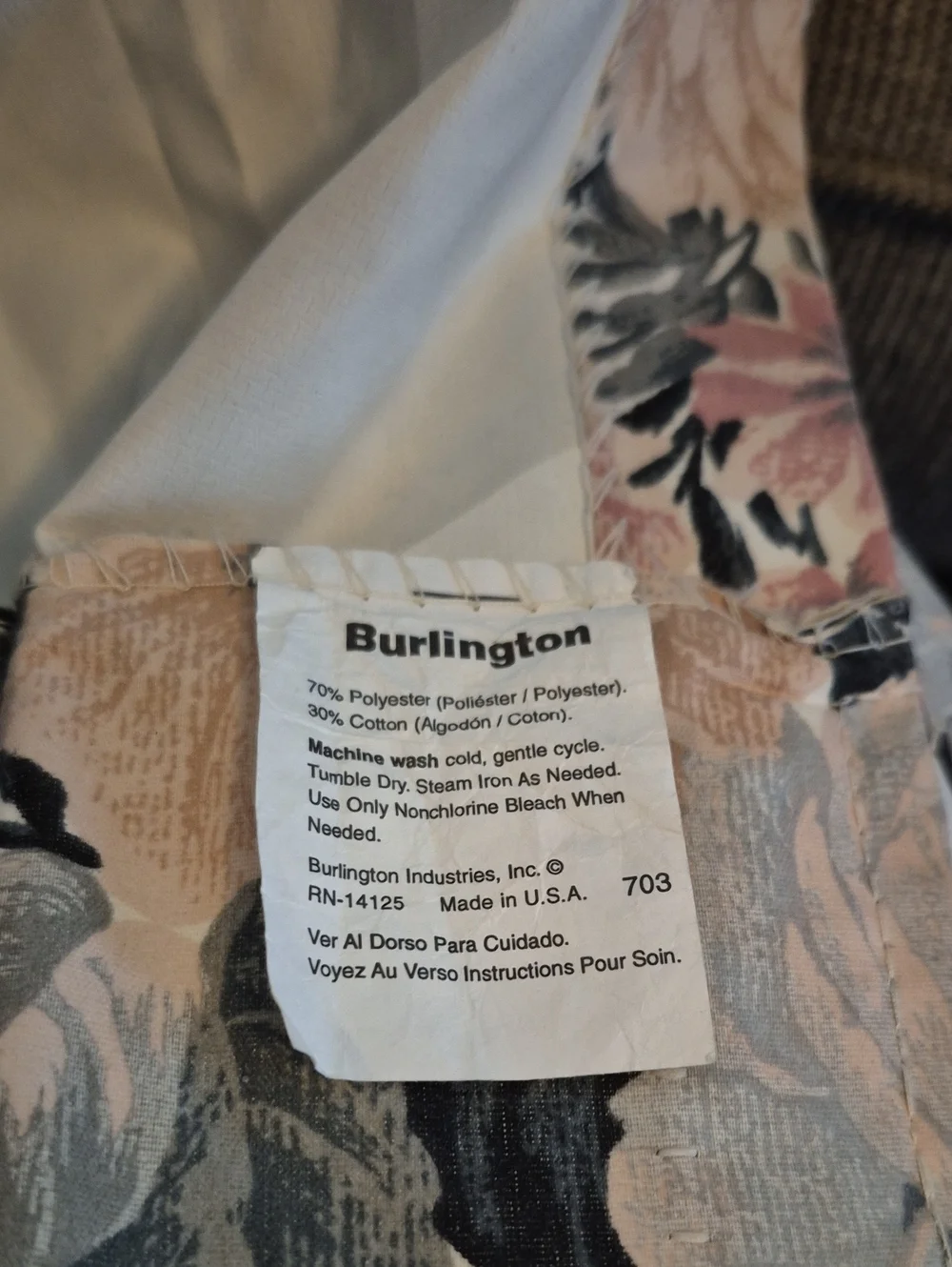 Burlington Pinch Pleated Floral Curtain Panels (2)